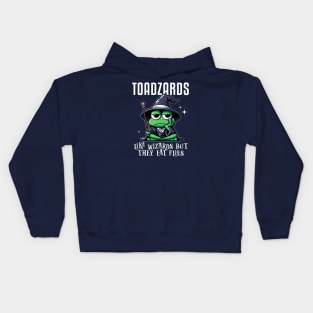 Toadzards - Like Wizards but They Eat Flies - Funny Frog Kids Hoodie